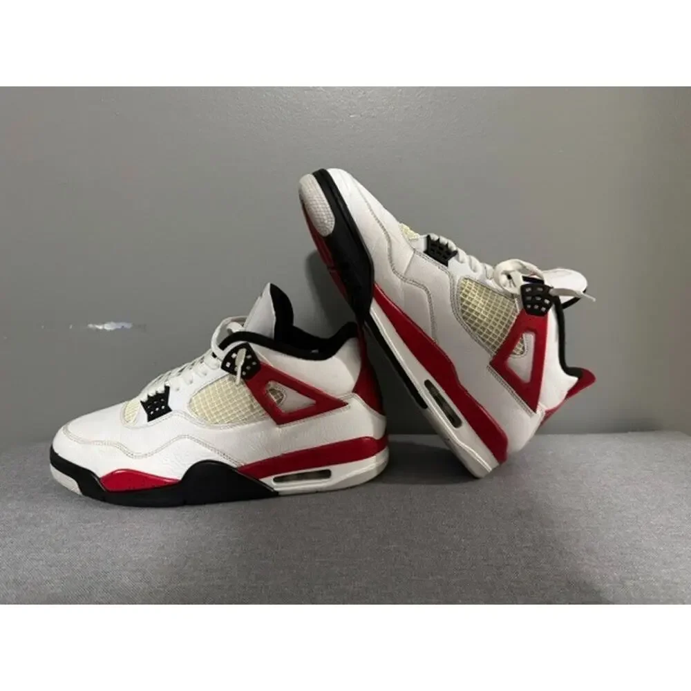Air Jordan 4 Retro 'Red Cement' Men's Size 12 Pre-owned Sneakers DH6927-161